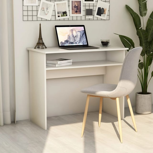 Scrivania Pieffe Mobili AM5270190, Legno, Colore Bianco, Dimensioni 90x50x78 Cm, Produzione Italiana