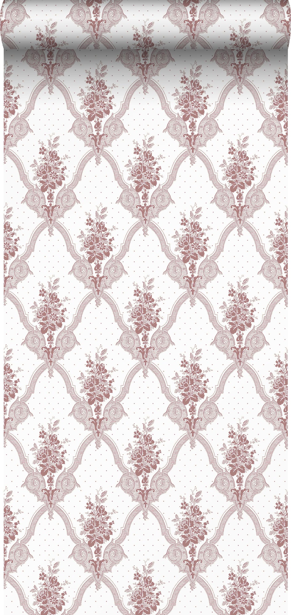Tapeta kwiaty terakota - 53 cm x 10.05 m - DURO
