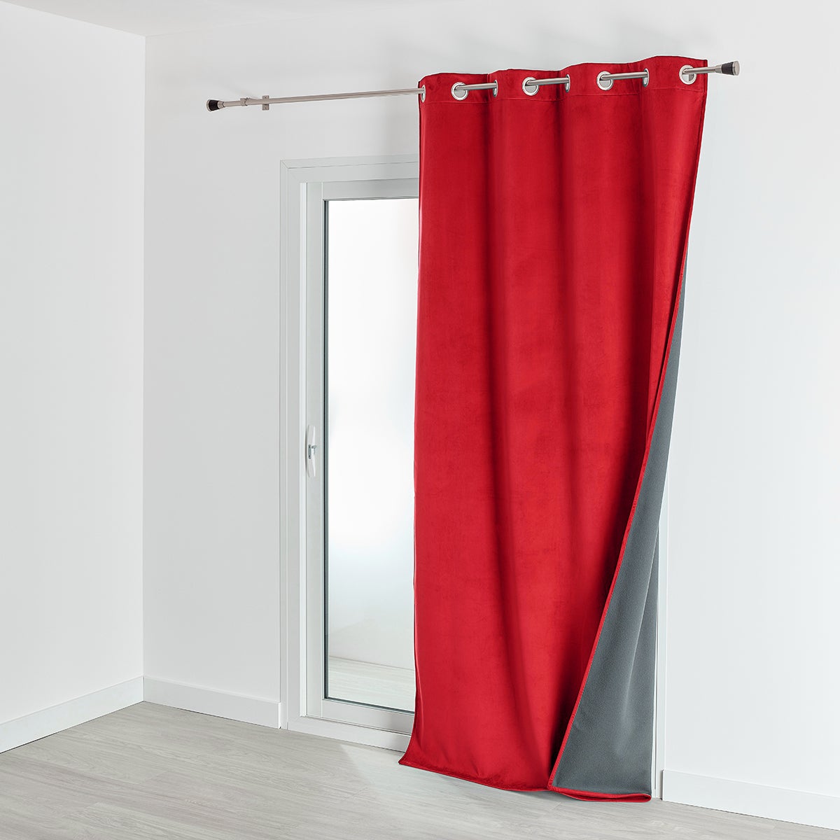 Rideau Isolant Et Occultant En Velours Doublé Polaire 135x280 Cm