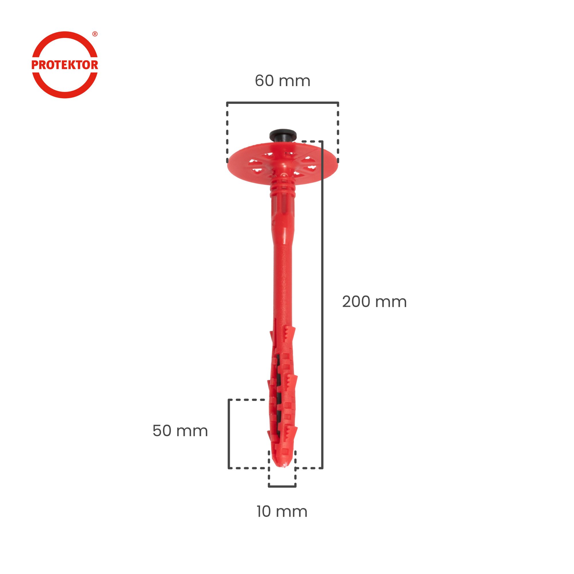 Tasselli Isolanti 10x160 Mm Per Facciate – 200 Pezzi Per Polistirene EPS E Lana Minerale, Fissaggio WDVS Fai Da Te E Professionale