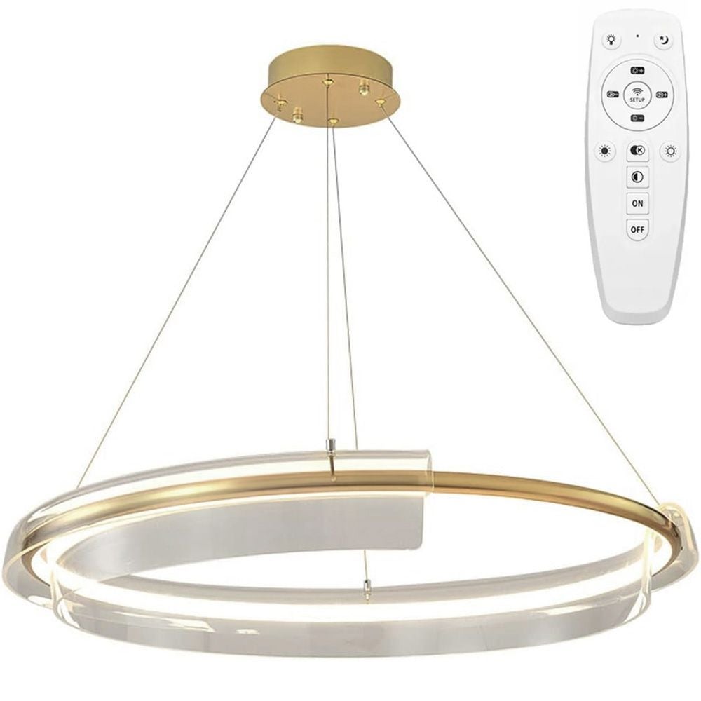 Lampa Sufitowa Wisząca Led Toolight Led App1672-Cp Złoty Szczotkowany