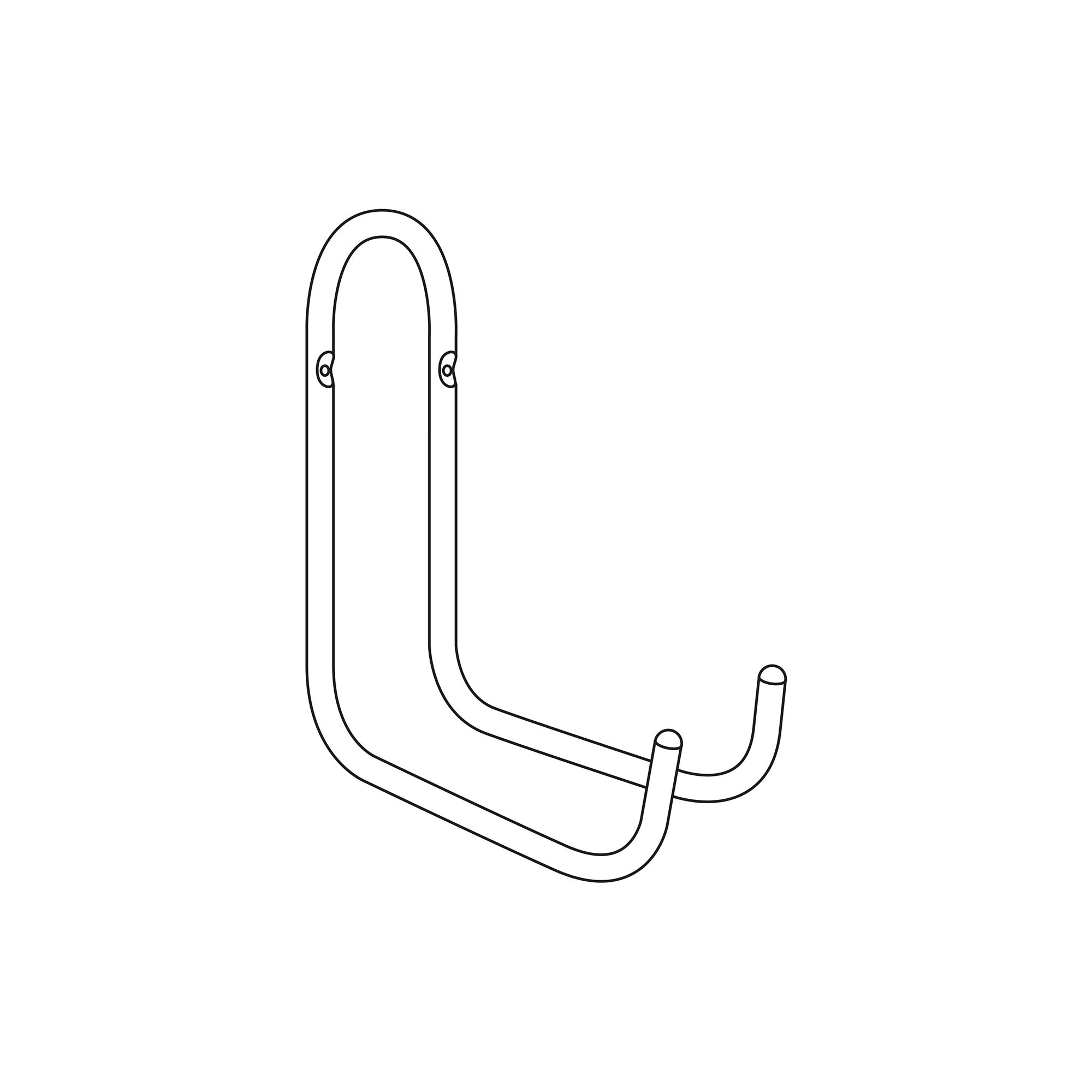 Crochet double polyvalent | Fabriqué en acier | Finition noire | Grande ...