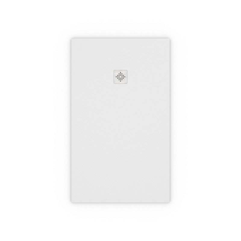 Receveur de douche 100x120 NATURAL Blanc extra plat + Bonde - 2