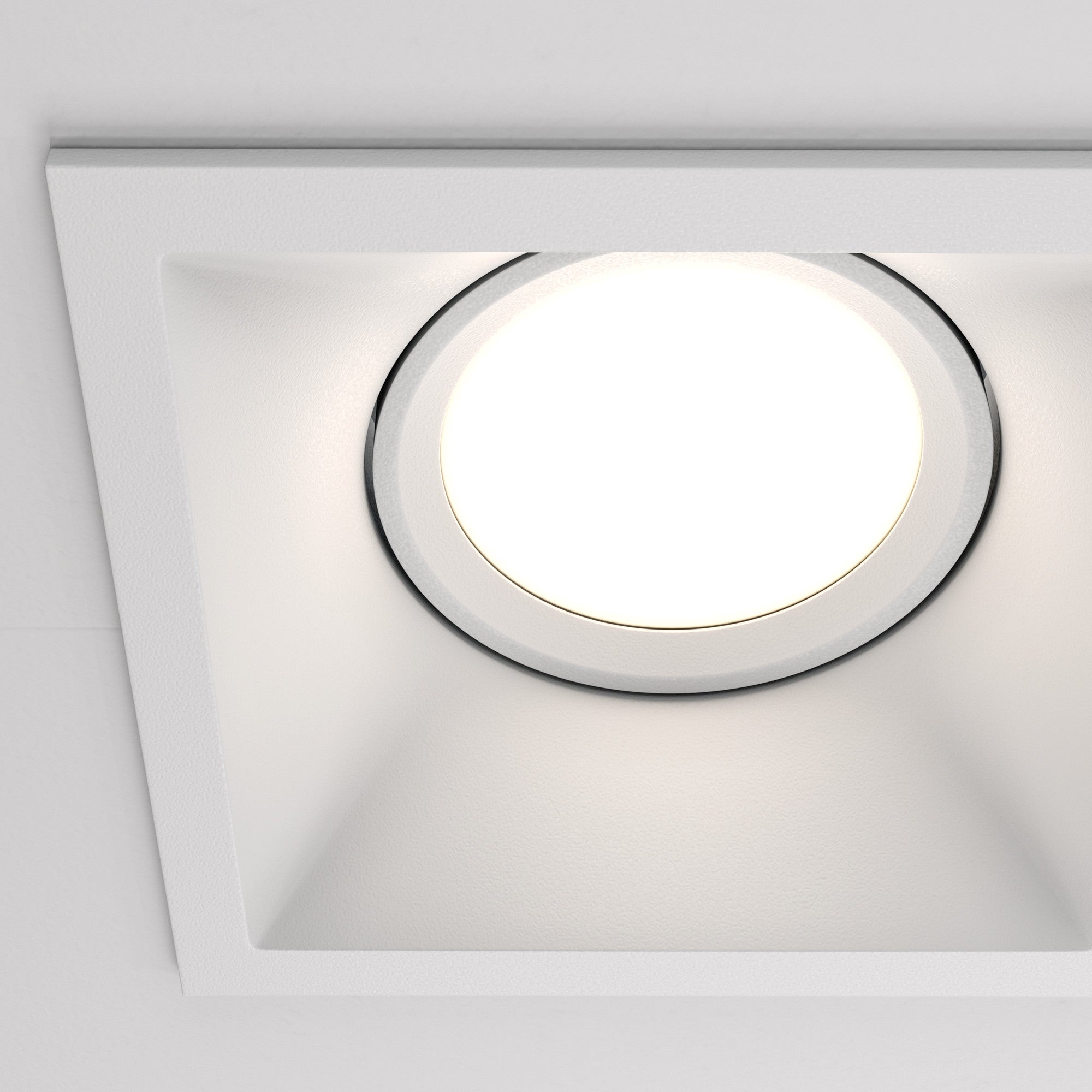 Oprawa sufitowa wpuszczana podtynkowa Dot biała 2xGU10x50W prostokątna IP20 wym: 4,2 x 9 x 17,3 cm aluminium Maytoni - 2