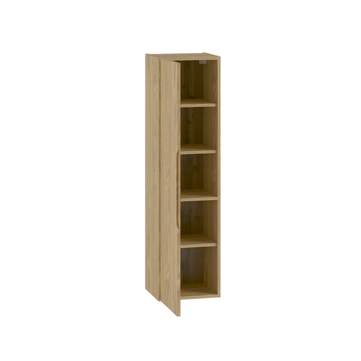 Ensemble meuble double vasque 140cm 2 niches et colonne Viggo Bois - 5