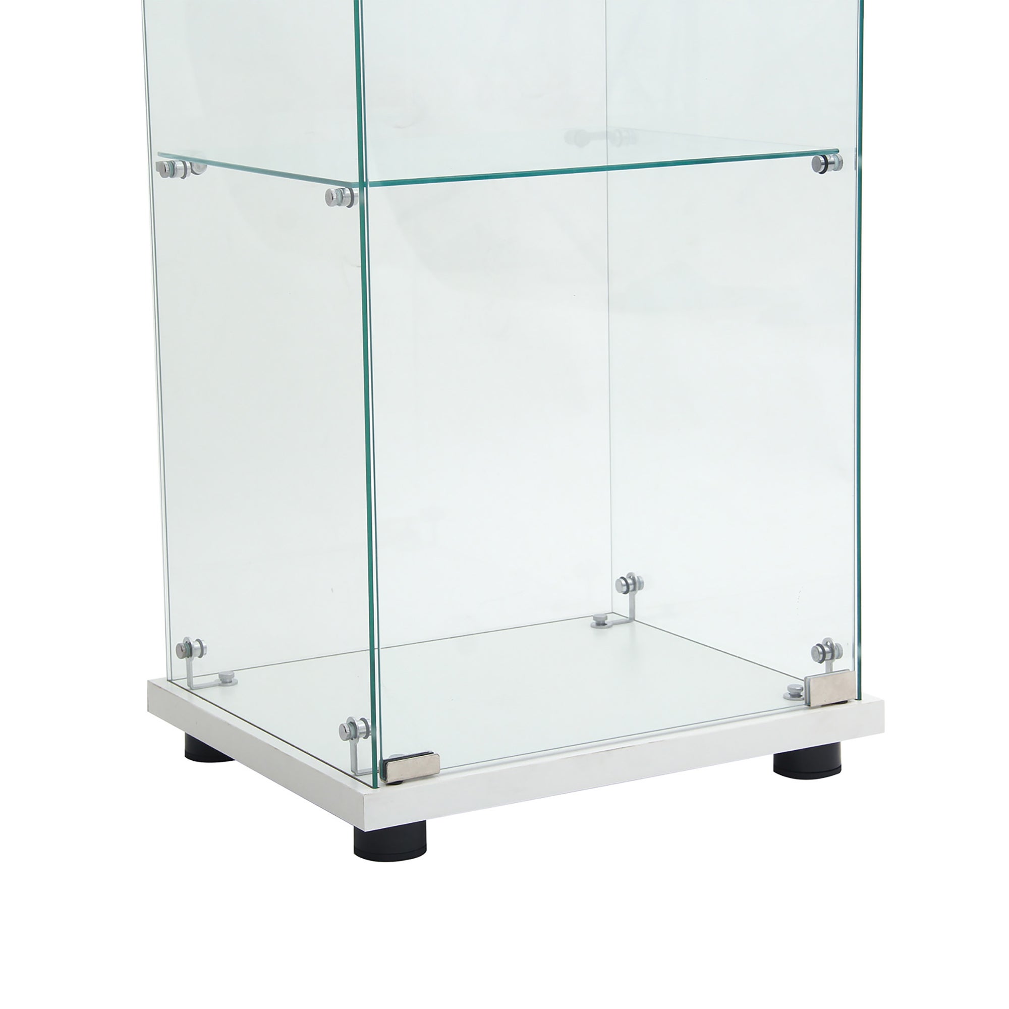 Vitrine d'Exposition en Verre Trempé 3 Étagères - Blanc avec Éclairage- Grand Capacité & Sécurité Renforcée - COZY - Moderne & épuré - 8