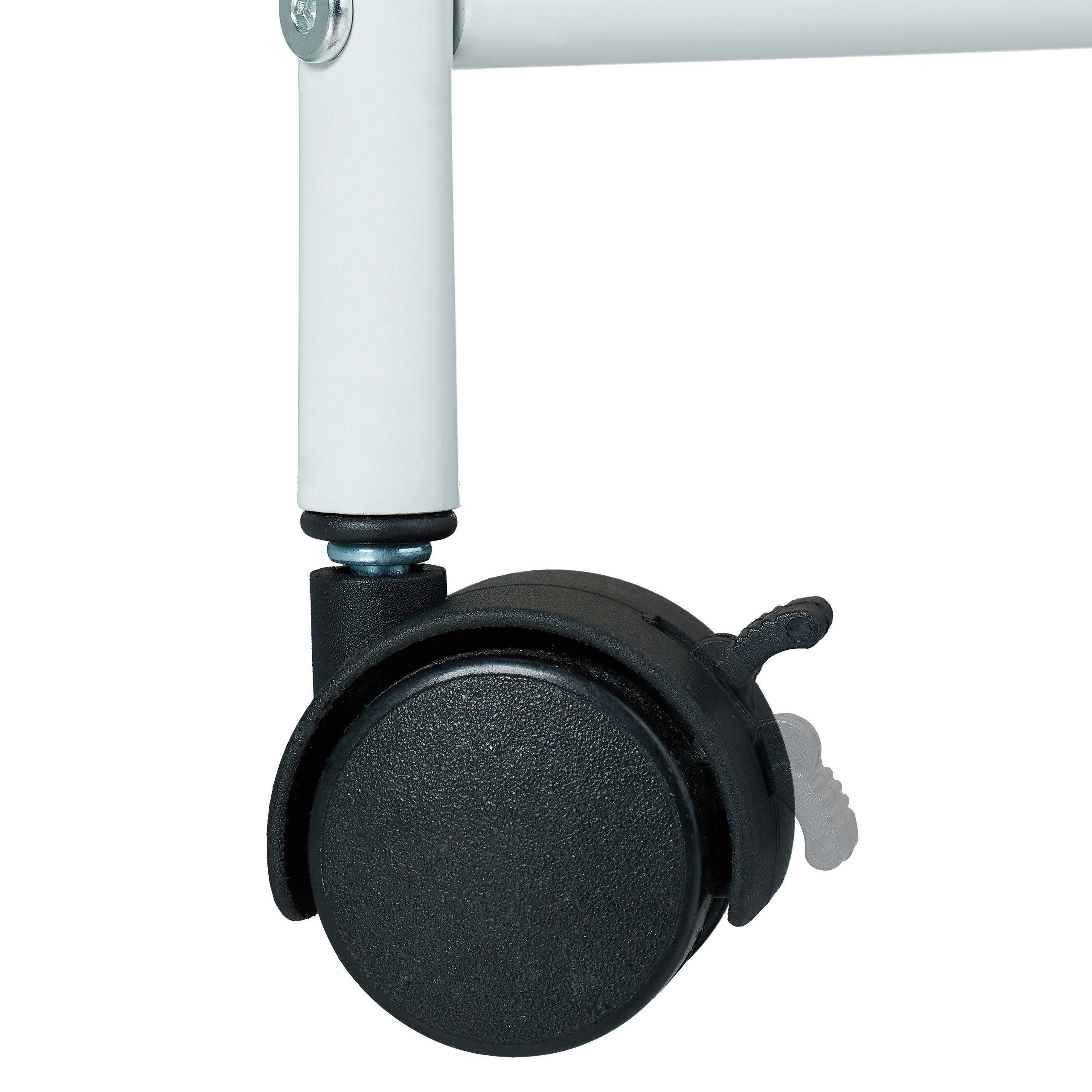 Panier à linge 3 Compartiments, 100 litres Corbeille 3 bacs Sac a Linge roulettes, 76 x 80 x 46cm, beige, Relaxdays - 6