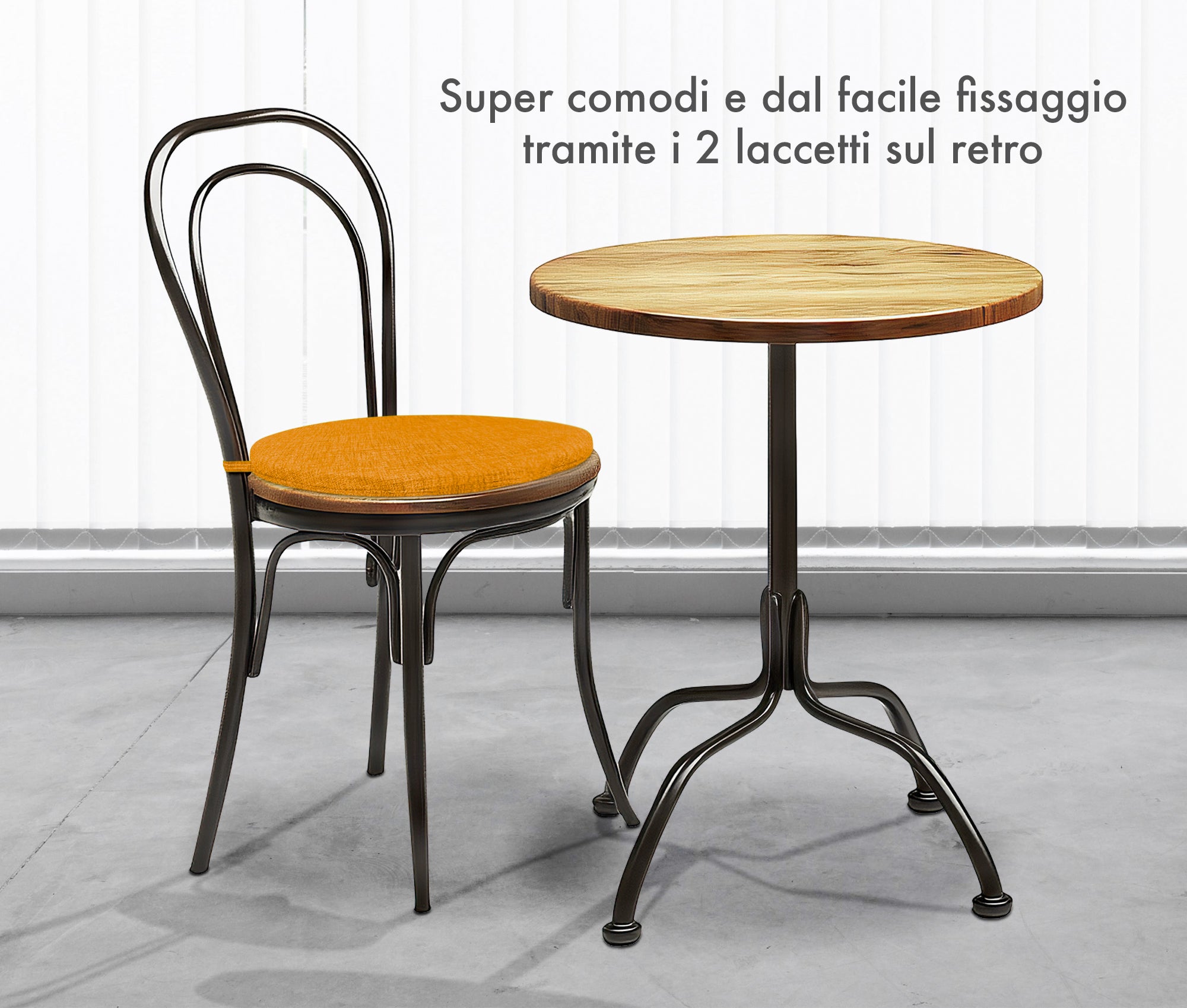 Cuscini Rotondi Per Sedie In Pelle Ecologica Impermeabile - Cuscino Da Sedia 30 Cm Con Memory Foam - Antigraffio Per Cucina, Giardino E Ufficio