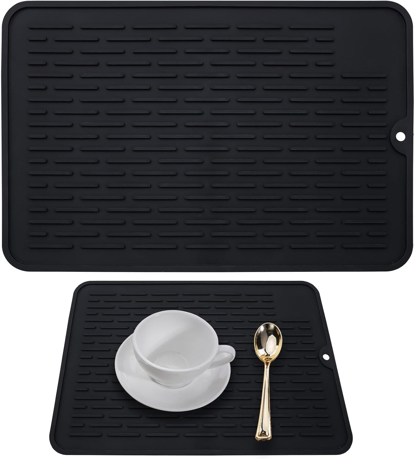 Mata do suszenia naczyń w pionowe paski, 40 x 50 cm, chłonna mata do suszenia naczyń, antypoślizgowa i odporna na ciepło