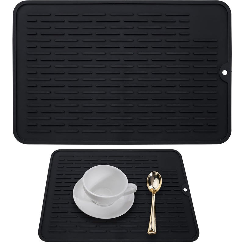 Mata do suszenia naczyń w pionowe paski, 40 x 50 cm, chłonna mata do suszenia naczyń, antypoślizgowa i odporna na ciepło