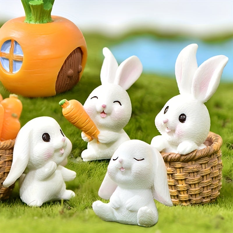 Zestaw uroczych ozdób w kształcie króliczków wielkanocnych rękodzieło do aranżacji dekoracji świątecznych prezenty wielkanocne wypełniacze koszyczków