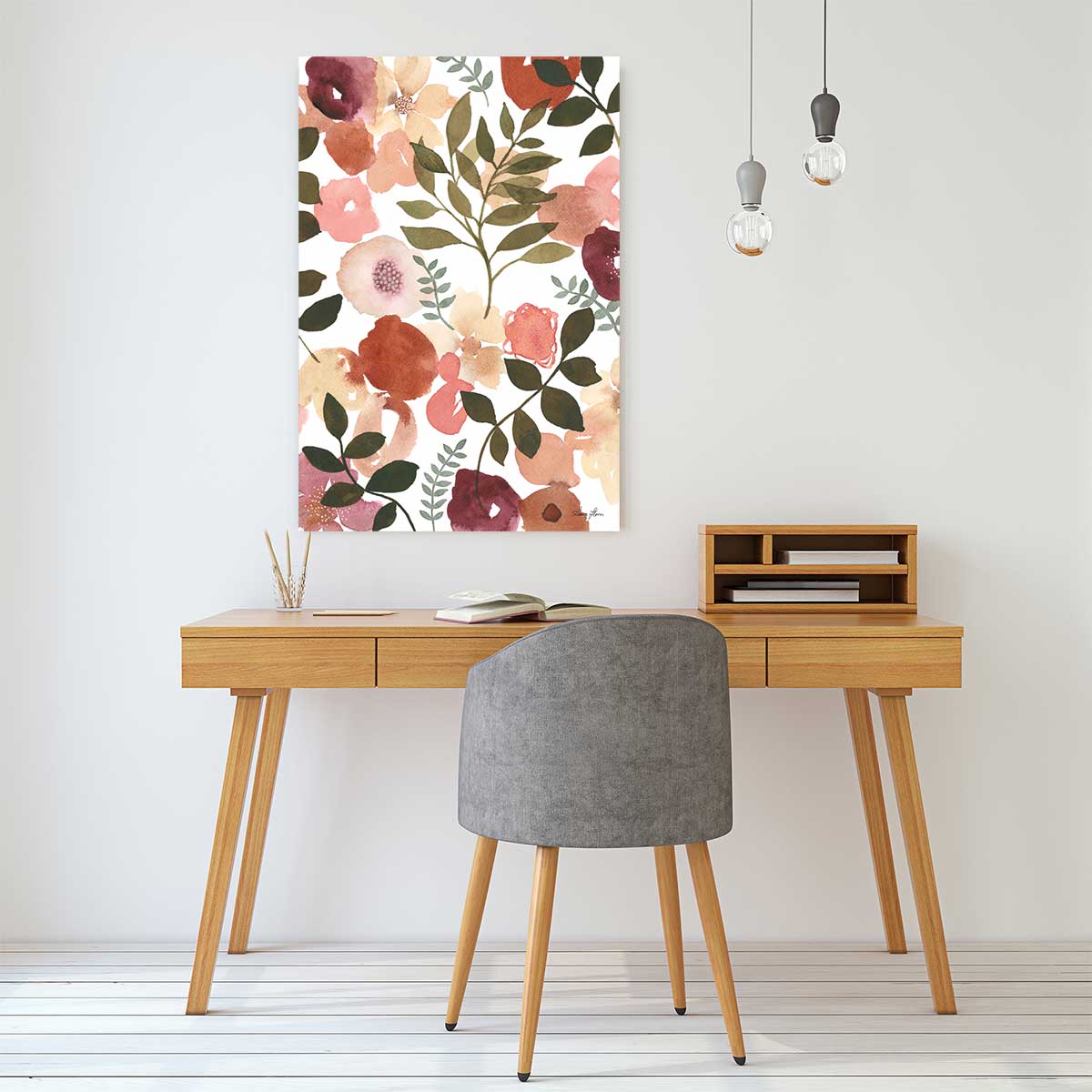 Tableau de fleurs danse du jardin - 60x90cm - 2