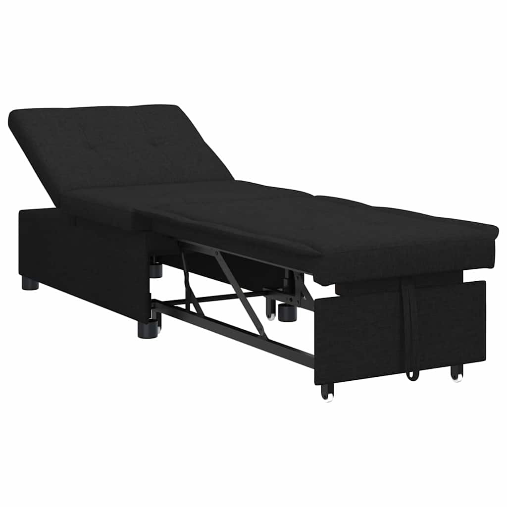 VidaXL Sofá Cama 3-en-1 Diseño Desplegable Tela Negra Leroy Merlin