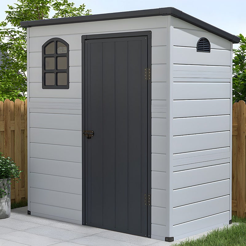 Wiata ogrodowa NERIO z żywicy w kolorze szarym antracytowym – 2,12 m²