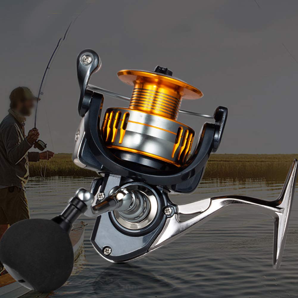 LeftRight Mulinello da pesca in metallo intercambiabile con esche per pesci Ruota per lancio ad alta velocità (FBE2000) - 3