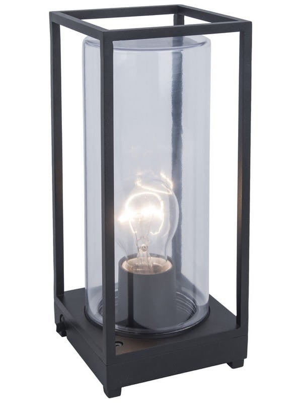 Lampa stołowa zewnętrzna szklana tuba FLAIR czarna Lutec 6588801012