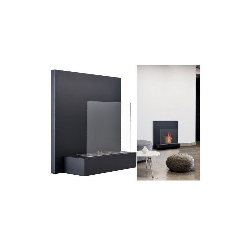 Gmr  Chimenea De Bioetanol Monet De 1,2 Litros, Acero Y Vidrio Templado Negro , Leroy Merlin