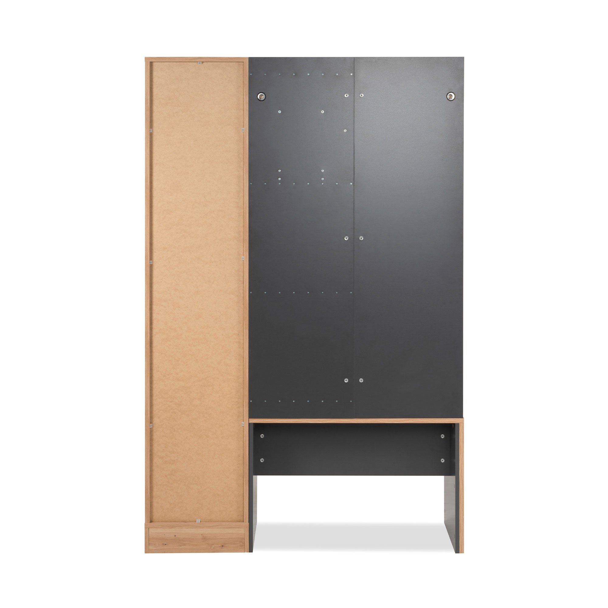 Vestiaire avec miroir - MEDAN 42B - Anthracite / Chene artisan - 122 x 190 x 37 cm - 7