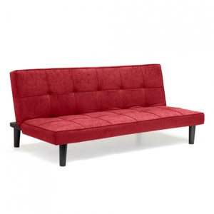 Divano Letto 2 Posti Giada In Tessuto – Meccanismo Clic Clac, Design Moderno, Adatto Per Casa E Ufficio, Colore Blu