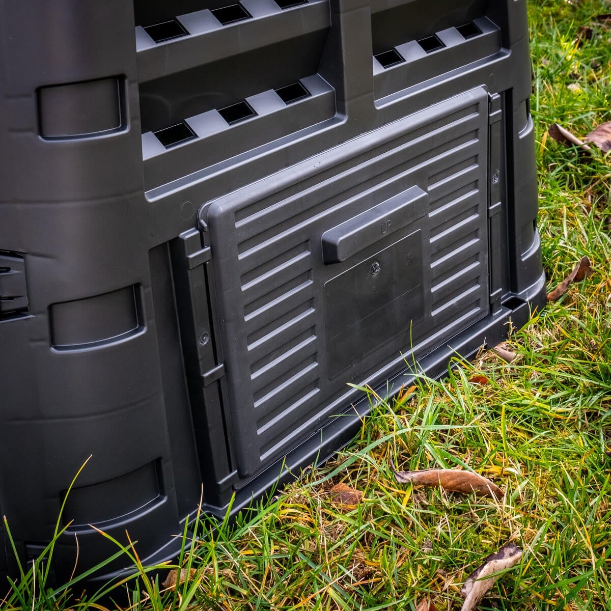 Compostiera da giardino XL 480L BRIXO KOMPOBOX Ortaggi Prato Humus Rifiuti di cucina 93,3 X 93,3 X H80 cm - 9