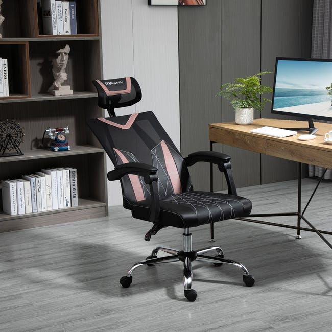 Vinsetto Sedia da Ufficio Ergonomica con Braccioli e Poggiatesta Vinsetto Sedia da Ufficio Ergonomica con Braccioli e Poggiatesta