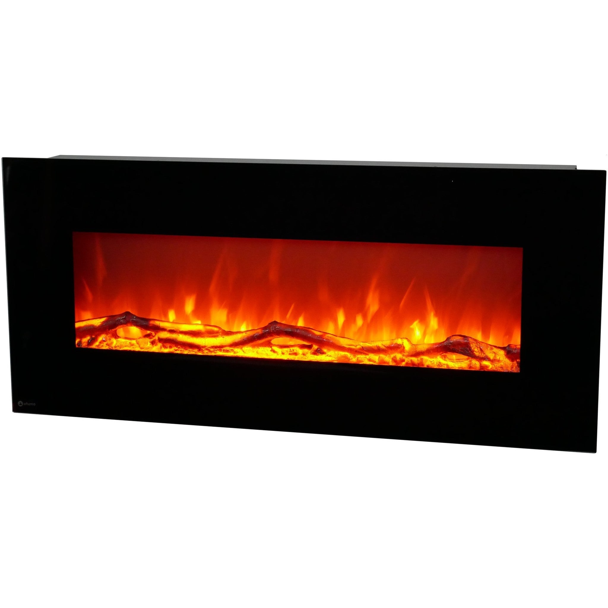 Cheminée électrique AFLAMO Albion 36 NH - feu premium - murale ou encastrable - 90x42x14 cm - cheminée LED décorative sans chauffage - 2