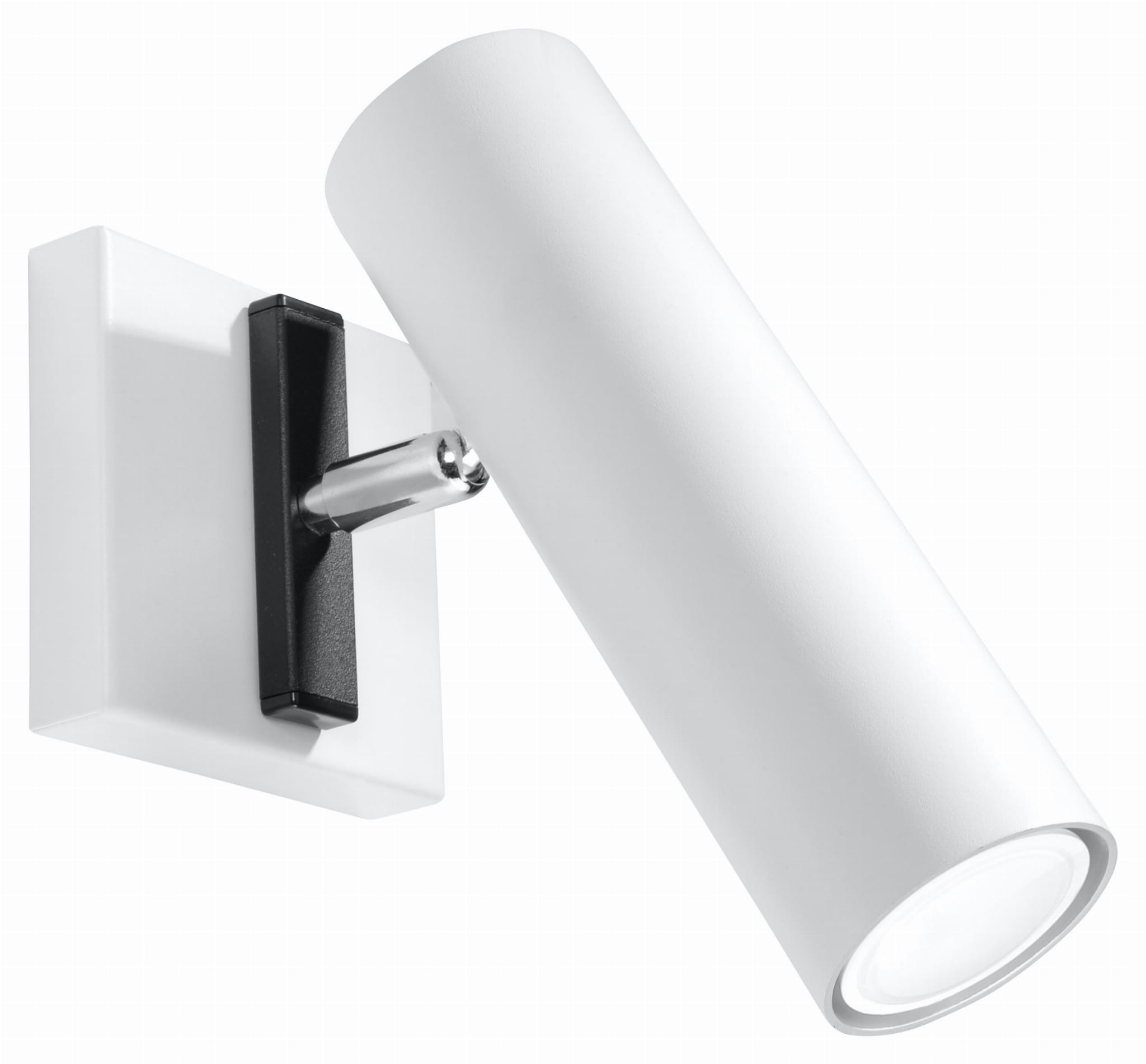 Kinkiet ścienny Direzione biało-czarny-chromowany 1xGU10x40W wym: 20 x 18 x 18 cm metal IP20 Sollux Lighting