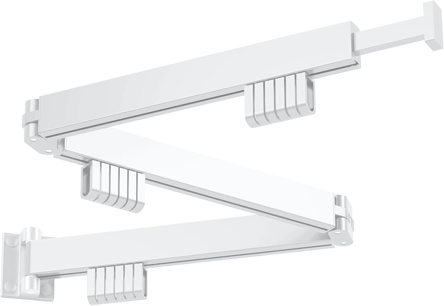 Rozkładana suszarka ścienna na pranie z obrotem o 360° (biała, składana w trzech pozycjach)