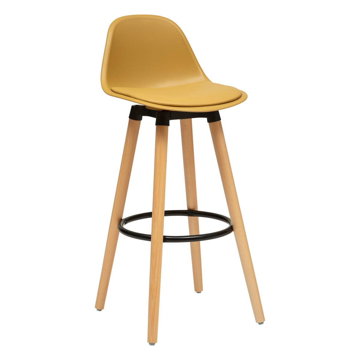 BELLAGIO - Tabouret de comptoir en velours jaune ocre | Leroy Merlin BELLAGIO - Tabouret de comptoir en velours jaune ocre | Leroy Merlin