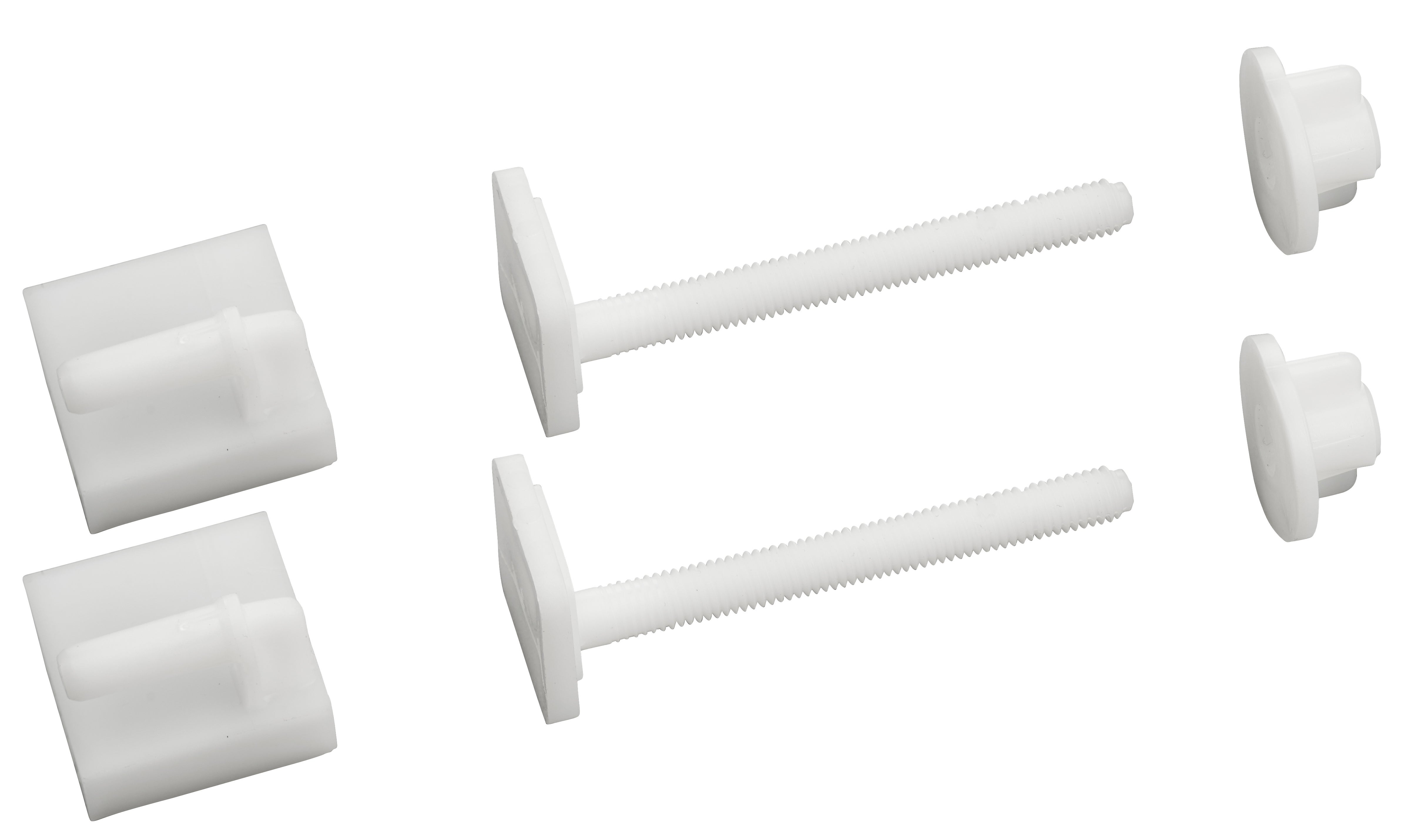 2 Fijaciones Para Asiento De Inodoro, Tornillos 8x80 Mm Cabeza Redonda