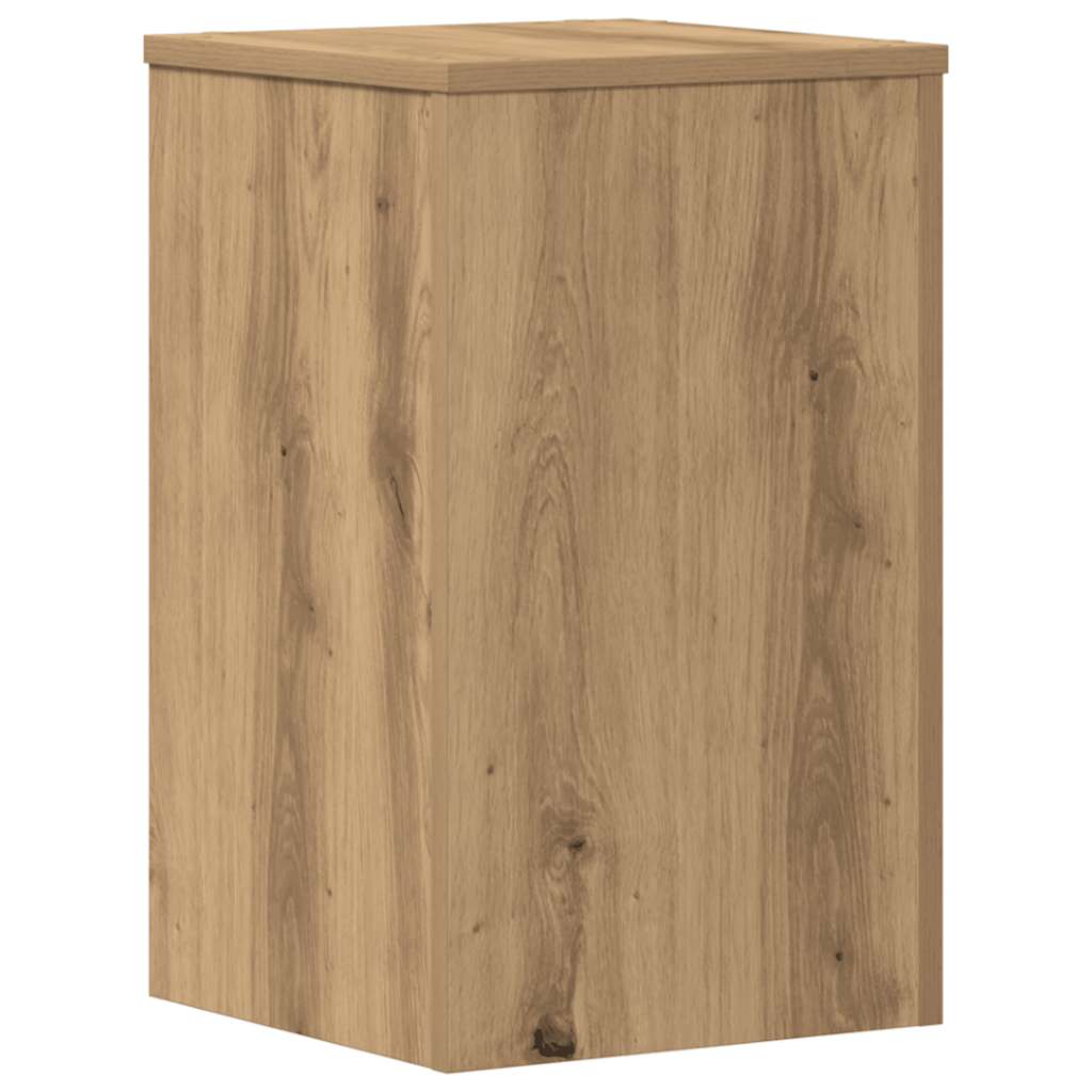 Supports pour plantes 2 pièces chêne artisanal panneau de bois - 3