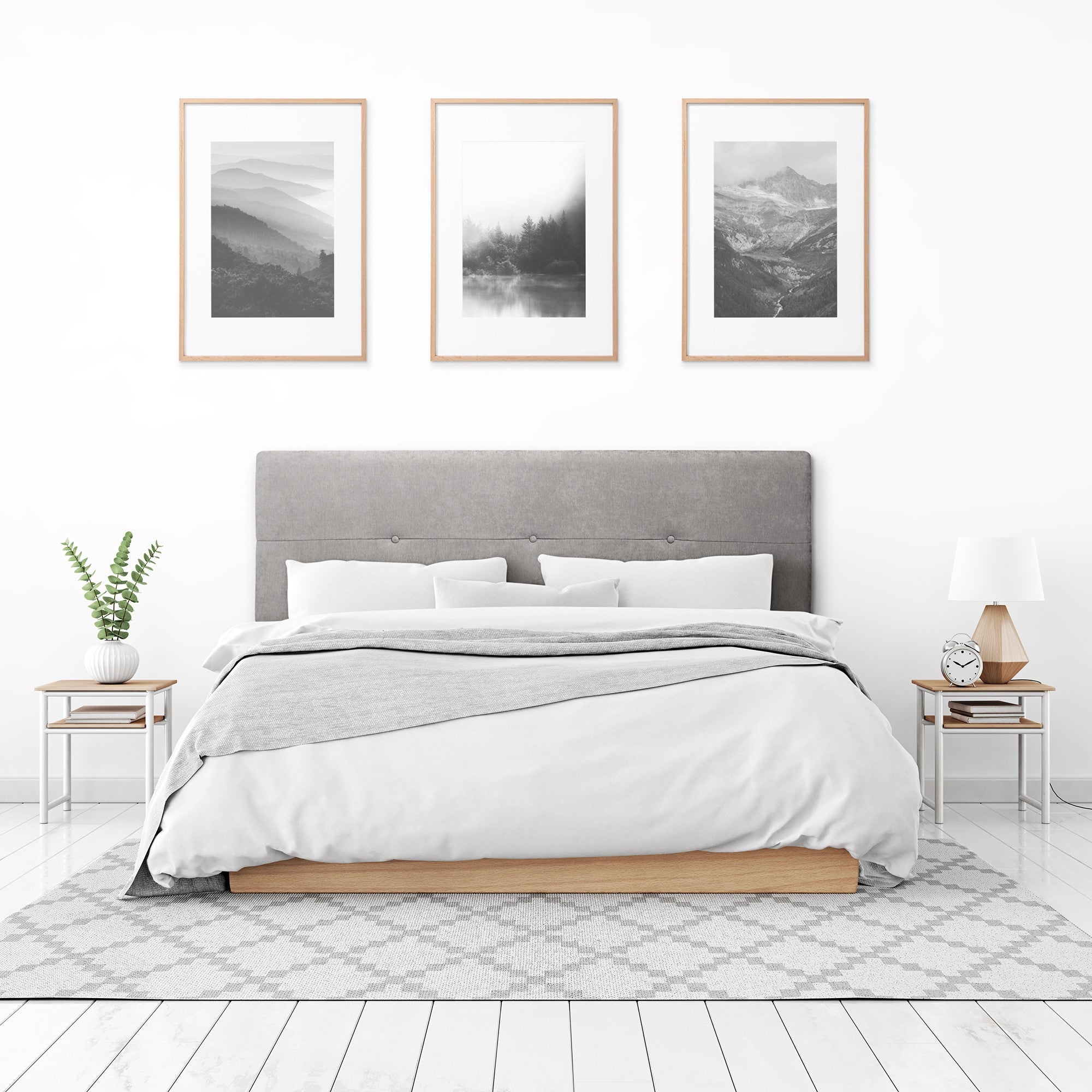 CABECERO JAZMÍN TELA Cabecero de cama tapizado para camas de 150 (160 x 50 cm) Tela Verde Agua - 4