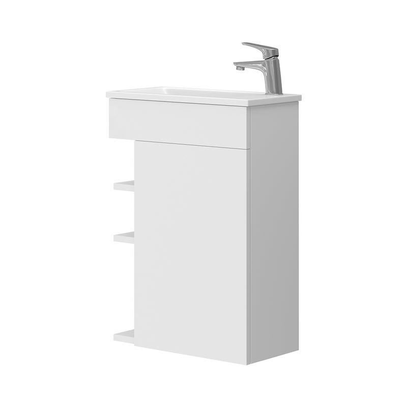 Vicco Zestaw mebli łazienkowych Amadeo, Biały, 2 części, z umywalką