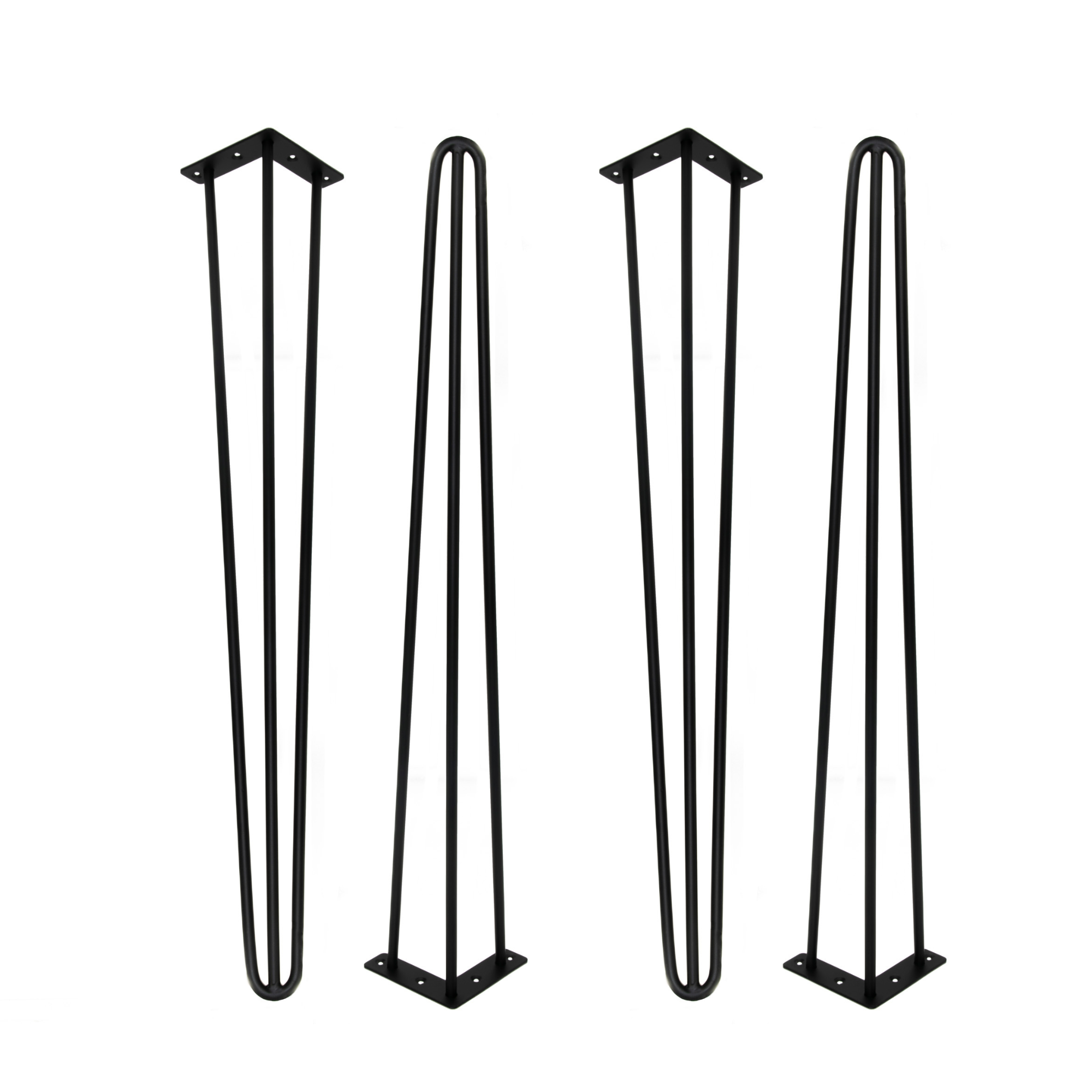 Zestaw nóg Hairpin legs Loft 4 sztuki czarny mat wysokość 71 cm
