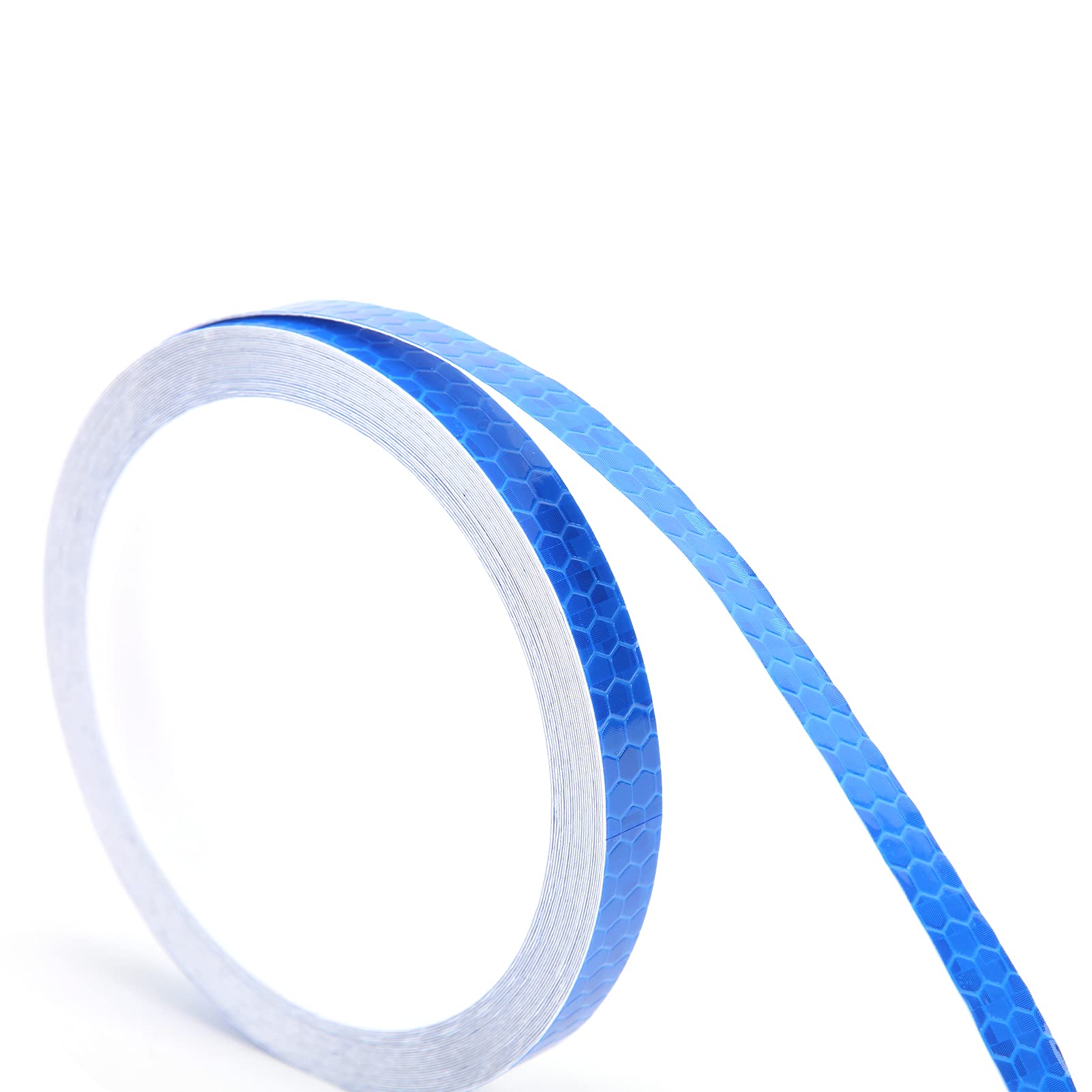 Adesivos reflexivos padrão hexagonal fita luminosa impermeável para carro motocicleta decoração diy (azul) - 4