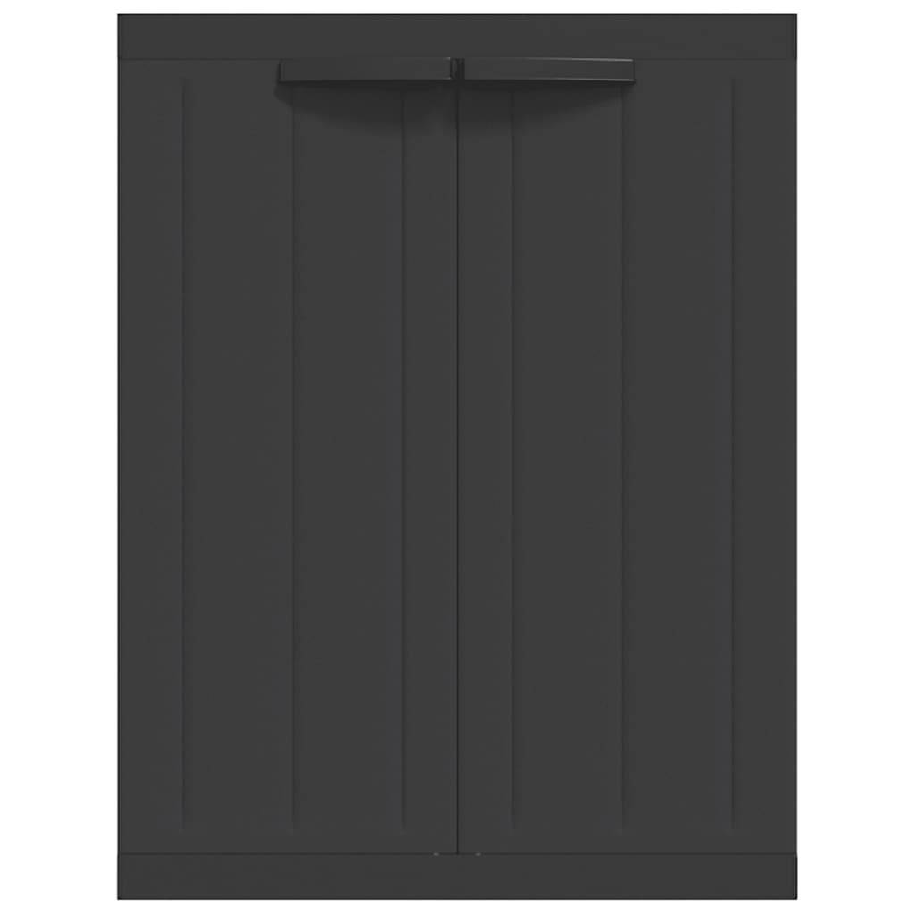 Armario de almacenaje exterior PP negro 65x37x85 cm vidaXL - 5