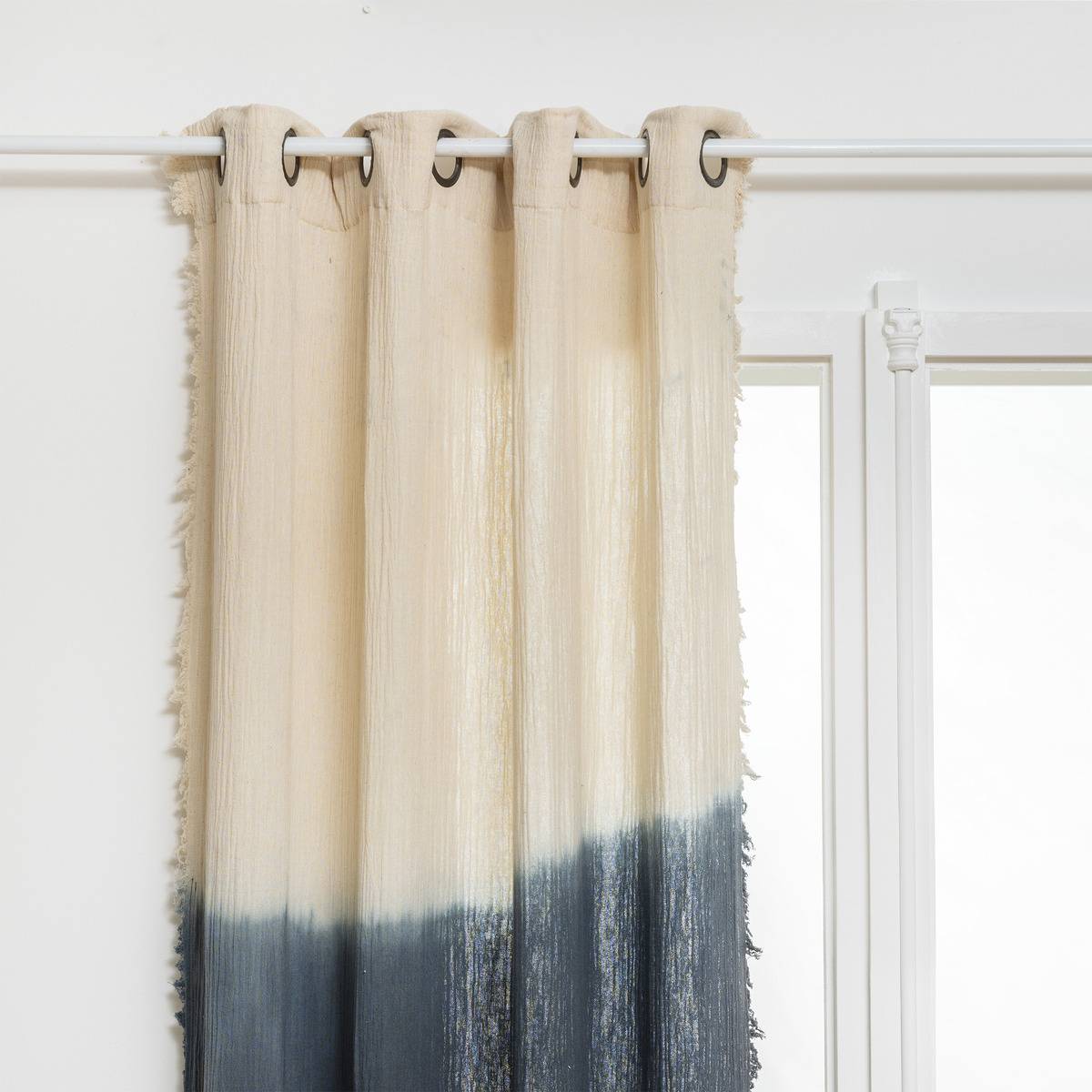 High Ties Rideau Rideau Tie & Dye Inuit Dreams bleu 140x260cm - Atmosphera créateur d ...