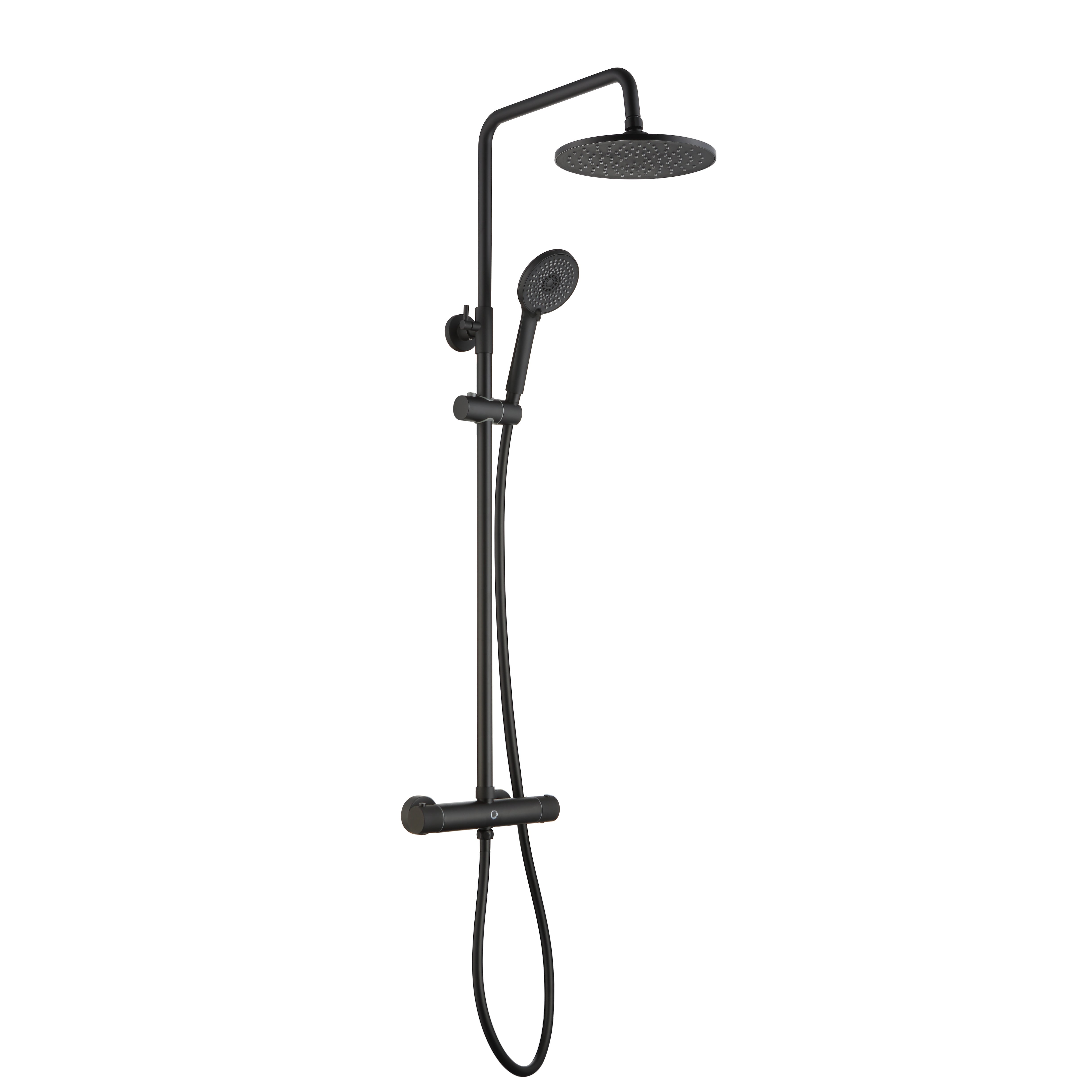 Cecipa max Colonne de Douche Thermostatique Noir Ensemble de Douche avec Douche de Tête Supérieur Réglable pour Salle de Bain,EU Modèle - 3