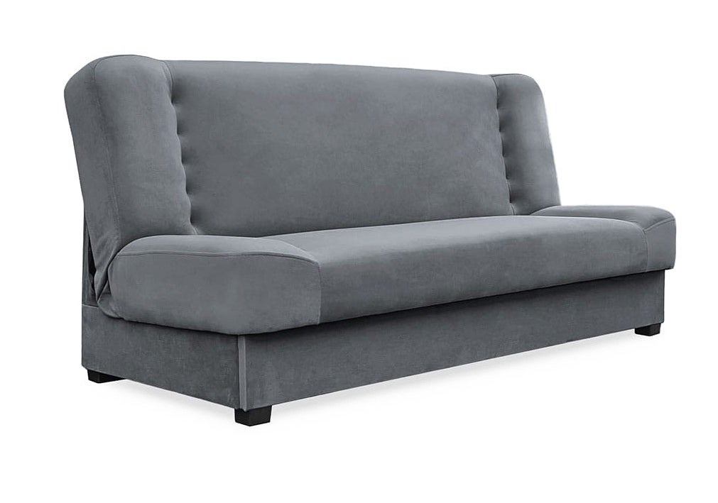Sofa Kanapa Rozkładana z Funkcją Spania Wersalka Dwuosobowa Szara PIANO