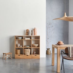Rebecca Mobili Libreria Legno Mdf, Scaffale Da Terra, 5 Ripiani Abete Sbiancato, Design Contemporaneo, Ufficio Sala - Misure: 169 x 60 x 24 cm - Art.RE6402