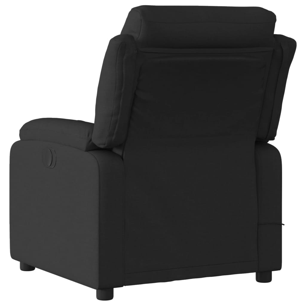 Fauteuil de Salon，Chaise，Fauteuil inclinable de massage noir tissu - 4