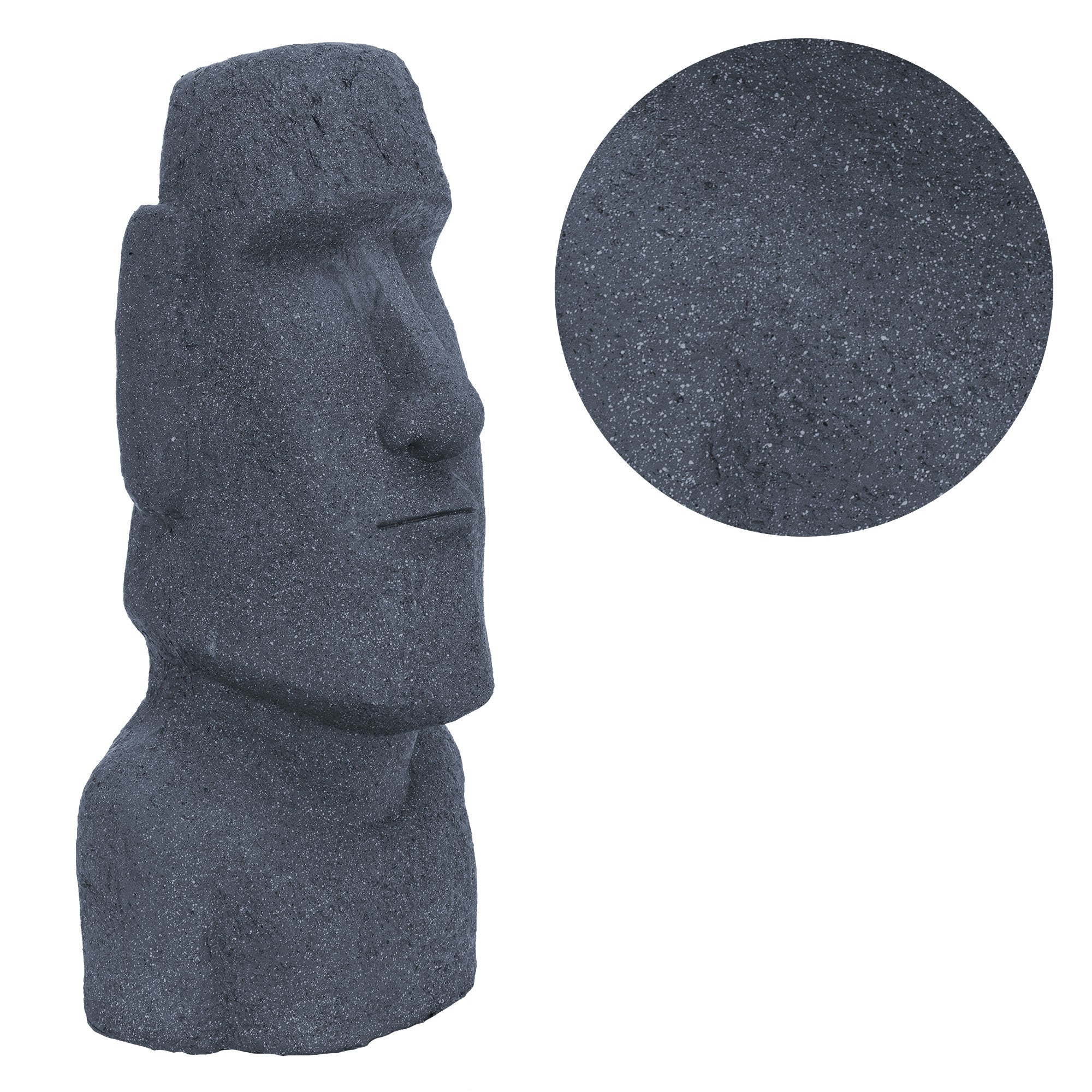 Statua Moai Isola Di Pasqua Rapa Nui Scultura Decorativa Da Casa Giardino Grigio - 4