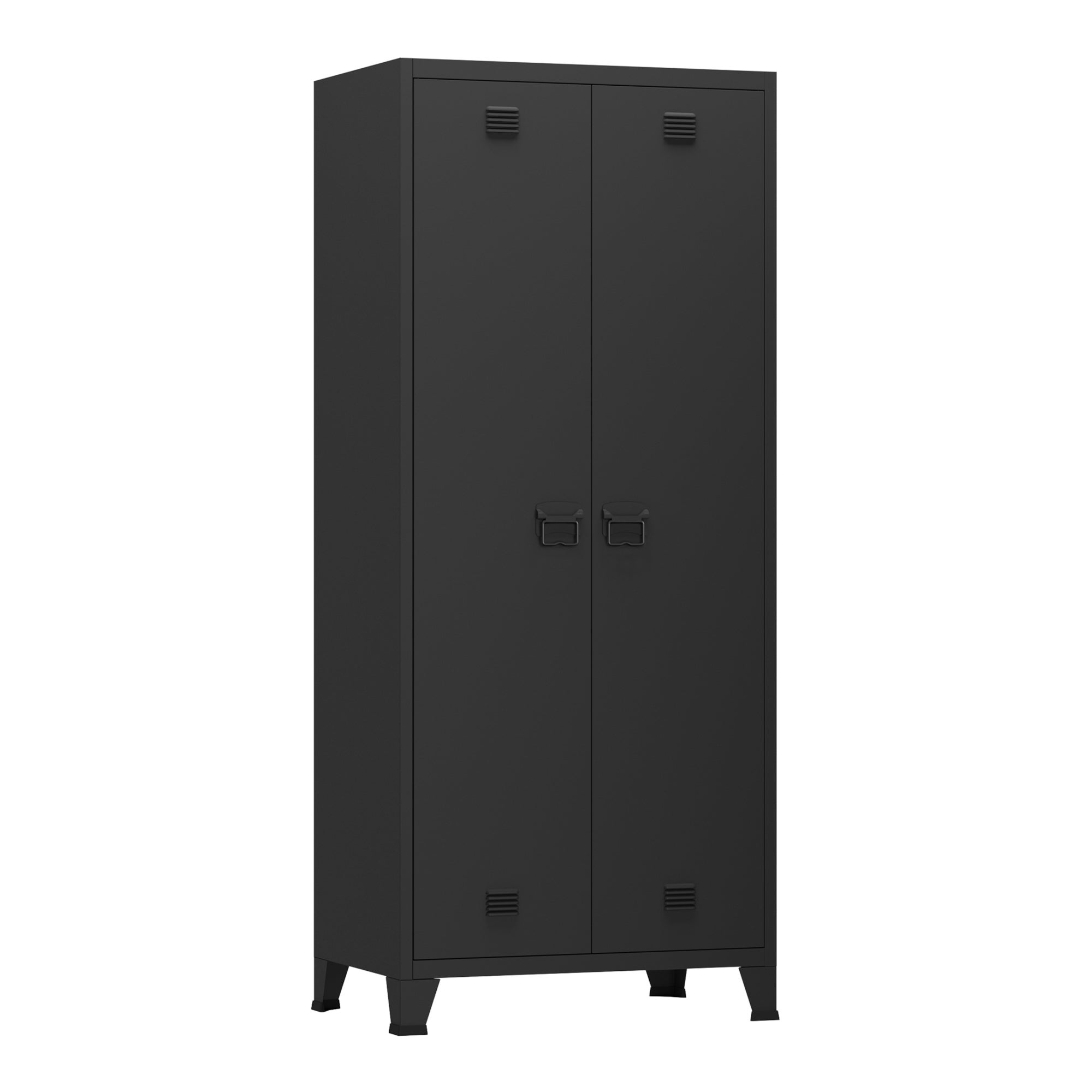 Armoire de chambre Hankasalmi acier 180 x 90 x 40 cm noir [en.casa] - 4