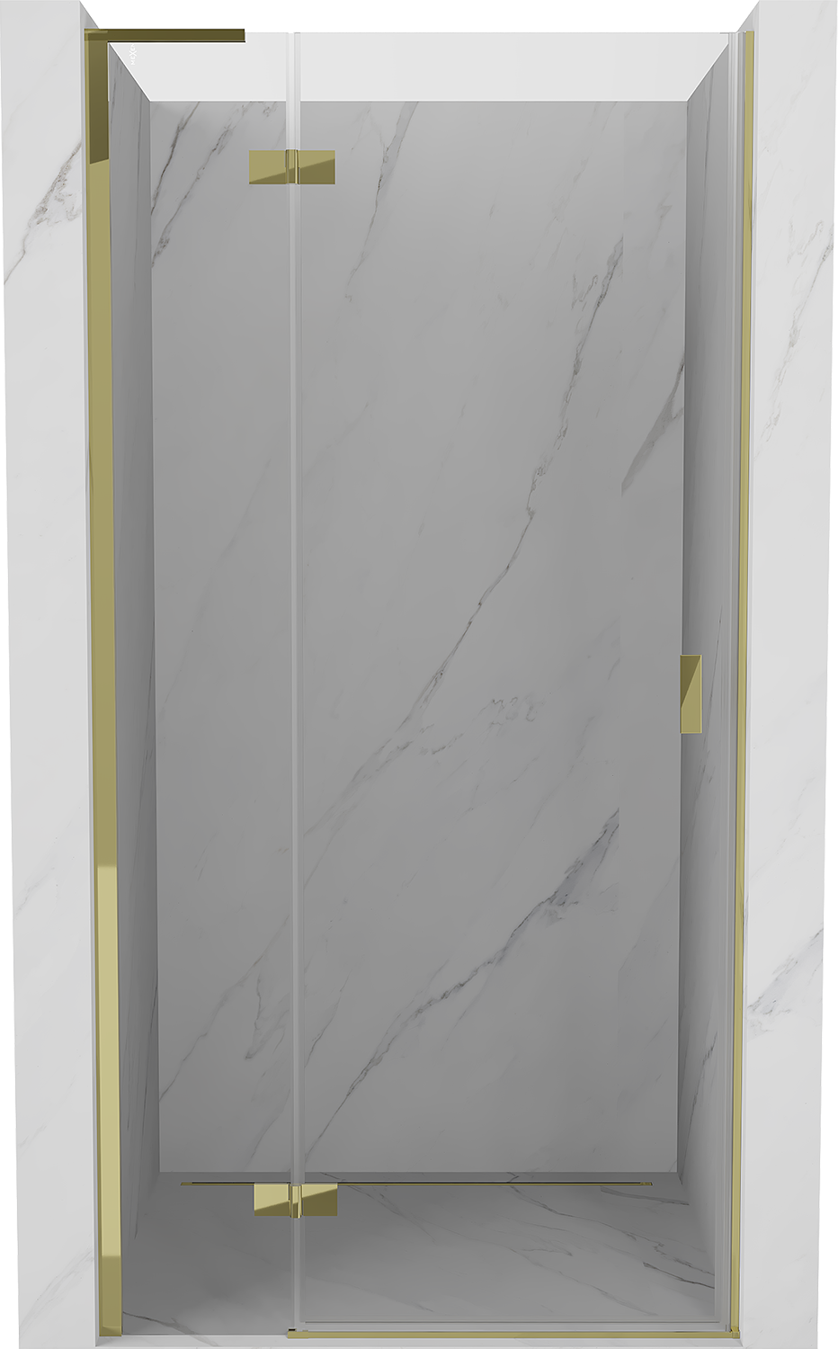 Mexen Mist-H L drzwi prysznicowe uchylne lewe 95 cm, transparent, złote - 8A5L-095-000-50-00-L