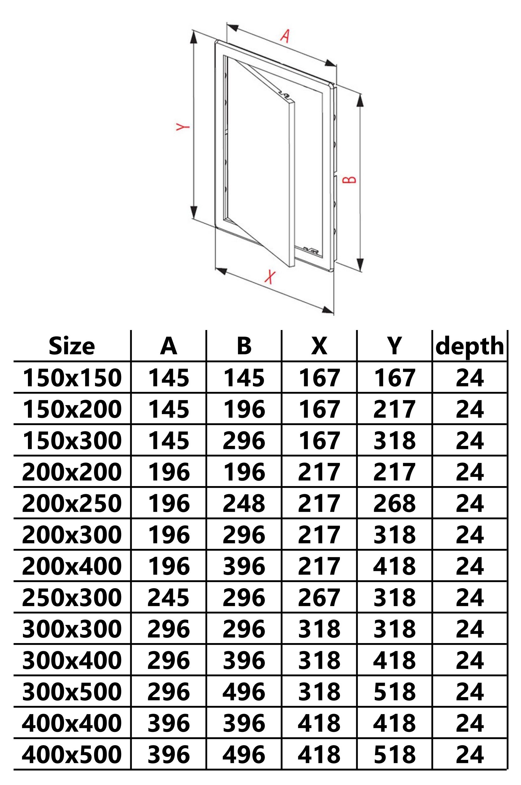 400x400mm Visite Tipper PVC White PVC - 2