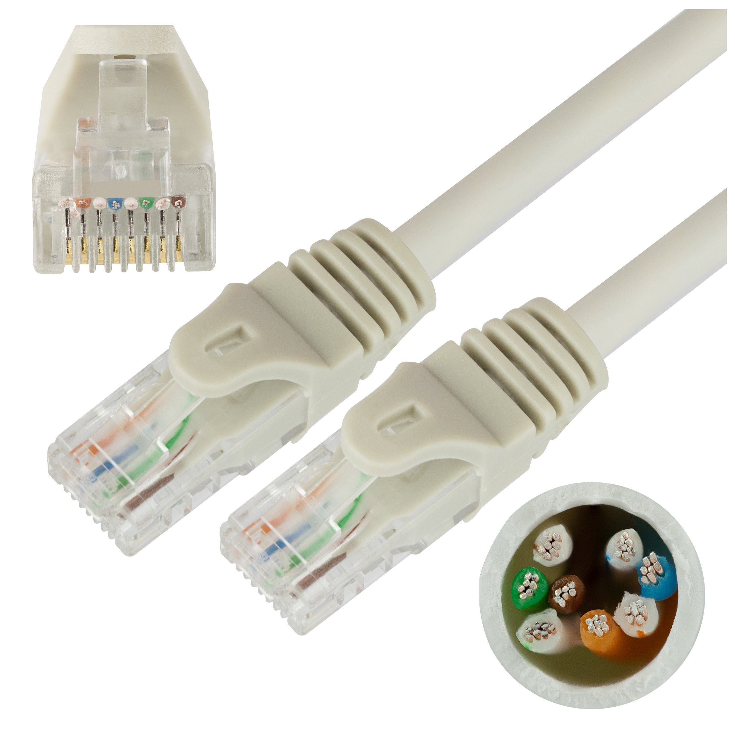 Фото - Патч-корд NEKU NEKU Kabel Patchcord UTP 5E sieciowy szary 5m