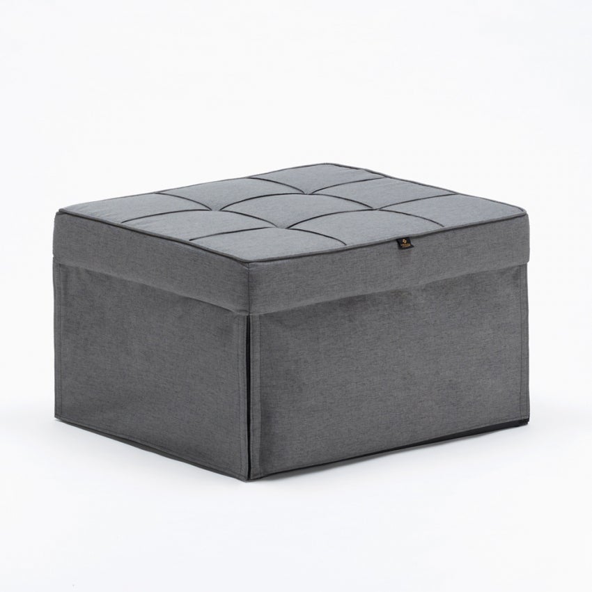 Lit pouf pliant 1 place convertible en tissu Sweet Relax - 3