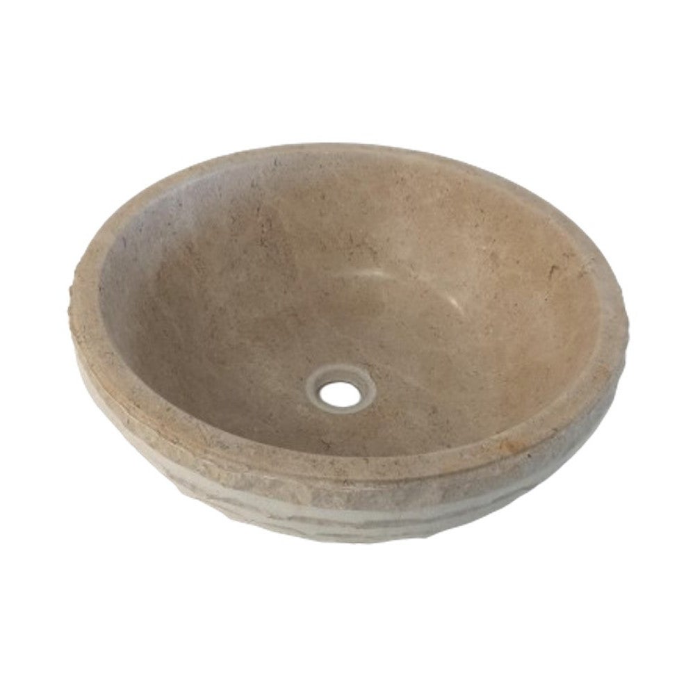 Vasque ronde en pierre de Sinai à poser - 3