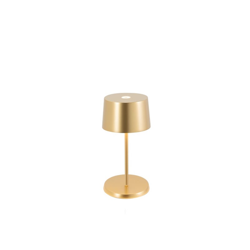 Фото - Настільна лампа Zafferano Lampa stołowa LED Olivia Pro mini, żółte złoto, ładowalna i ściemnialna - 2200-2700-3000K, 9 godzin przy maksymaln
