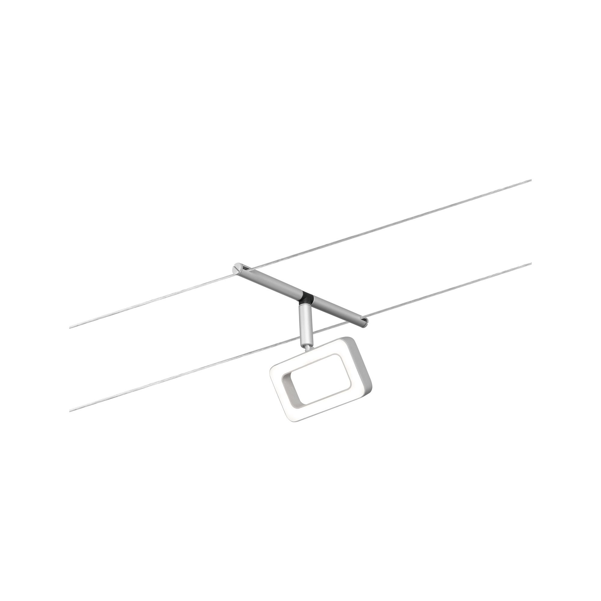 CorDuo Système sur câbles LED Frame Spot individuel 280lm 4,8W 3000K 12V Chrome mat, Chrome - 2